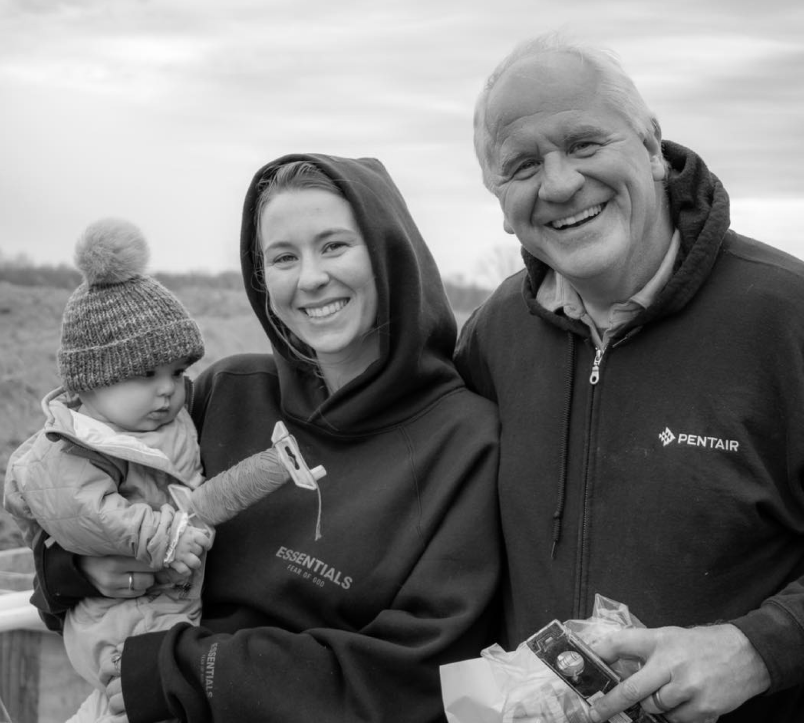 The Chameleon Pools family team - Bob Wray and children