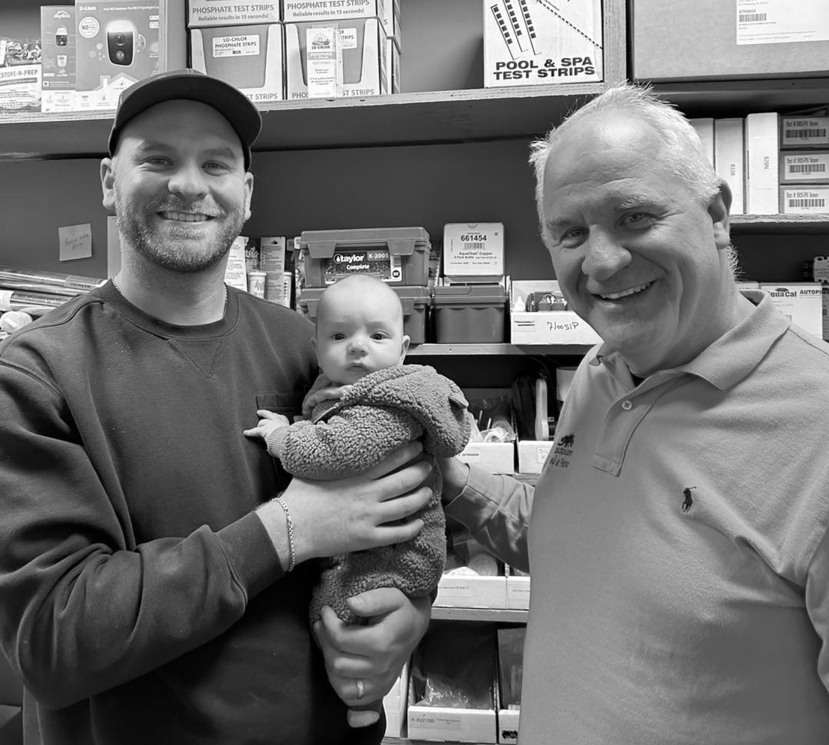 The Chameleon Pools family team - Bob Wray and children